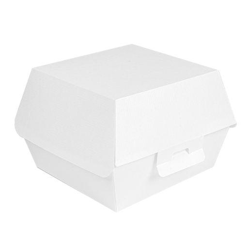 [234.10] "The Pack" Burger Boxes 14x12,5x9cm White Nano-Micro Corrugated Cardboard (50st/pak)