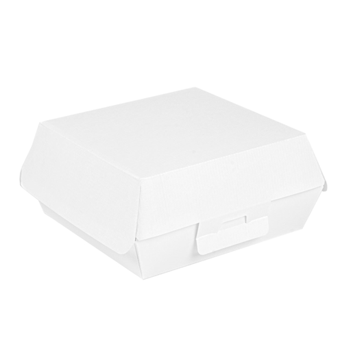 [234.14] "The Pack" Burger Boxes 15x14x6cm White Nano-Micro Corrugated Cardboard (50st/pak)
