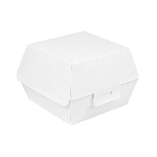 [234.18] "The Pack" Burger Boxes 15,5x14,5x9,5cm White Nano-Micro Corrugated Cardboard (50st/pak)