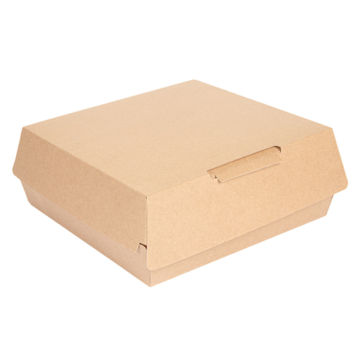 [234.34] "The Pack" Large Lunch Box 23,5x24x8,7cm Natural Kraft Nano-Micro Corrugated Cardboard (50st/pak)