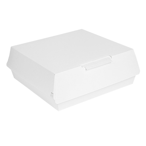 [234.35] "The Pack" Large Lunch Box 23,5x24x8,7cm White Nano-Micro Corrugated Cardboard (50st/pak)