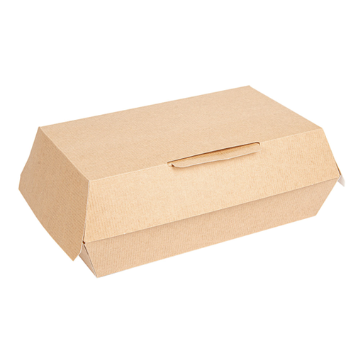 [235.06] "The Pack" Lunch Box 22x13x7,5cm Natural Kraft Nano-Micro Corrugated Cardboard (50st/pak)