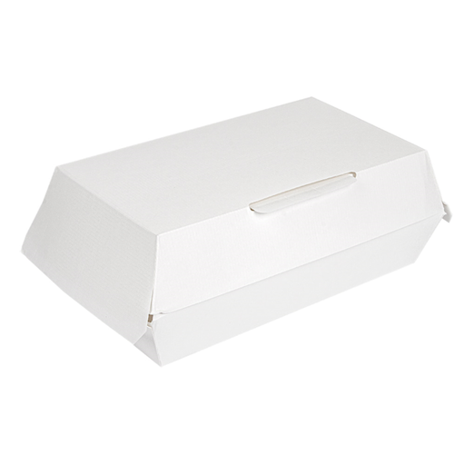 [235.07] "The Pack" Lunch Box 22x13x7,5cm White Nano-Micro Corrugated Cardboard (50st/pak)