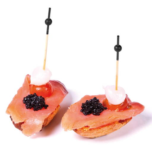 [250.33] Picks "black balls" 9cm Natural Bamboo (100st/pak)