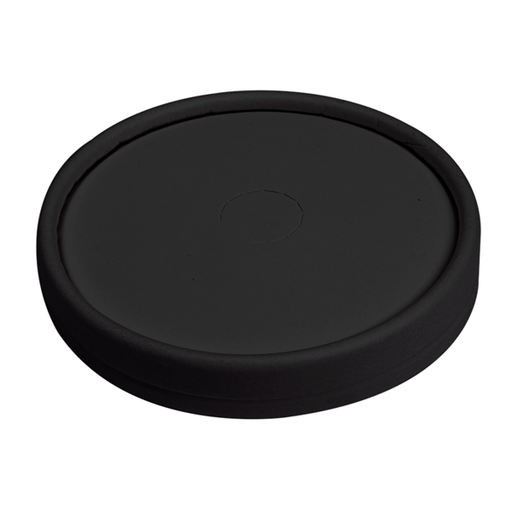 [251.76] Lids for cups diam. 9cm Black cardboard (50st/pak)