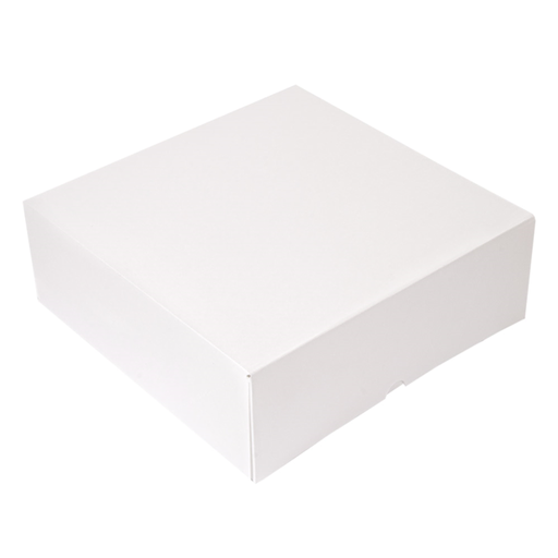 [253.34] "The Pack" Cake Box without Window 28x28x10cm White Nano-Micro Corrugated Cardboard (50st/pak)