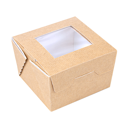 [253.59] "The Pack" Boxes with window 300ml 8x7,5x5,5cm Natural Kraft Cardboard (50st/pak)