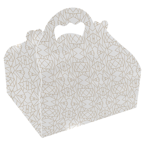 [256.77] Small Bakery Boxes with Handles The Pack 20x18x7cm White Cardboard (50st/pak)