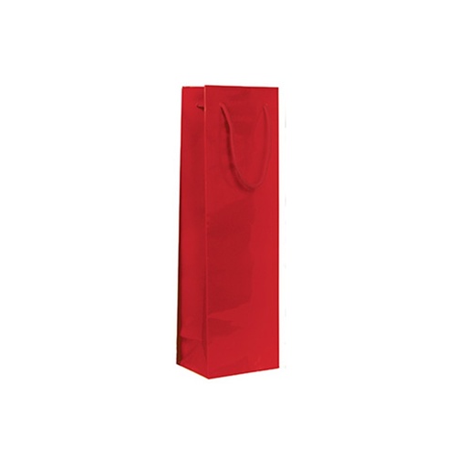 [271220] Papieren wijntas met koord 98x90x380mm rood 25st/pk