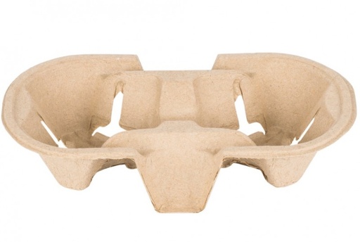 [2CC] 2-slot Beverage Carrier Molded Fibre 8-22 oz (300PCS/CS) Cup holder (carry out tray)
