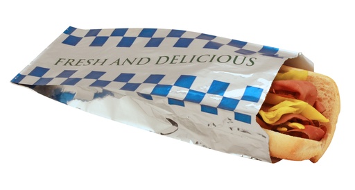 [300525] Foil/PaperBag "Fresh & Delicious" 4x2x10" (200pcs/pk)