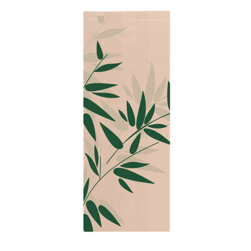 [360.08] Bread/Baguette Bags "Feel Green" 14+7x35cm (500st/pak)