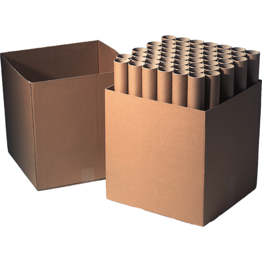 [379105] Koker Bruin karton met doppen / Mailing Tube (100x5cm) Per stuk
