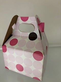 [41042] Mini Gable Cheery Dots 4x2.5x2.5" 100/cs