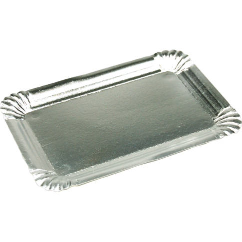 [421512] Schaaltje karton / aluminium Rechthoek 12x19 cm (1000) st