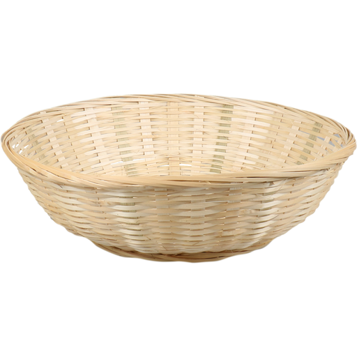 [437035] Mand, bamboe Diameter 35cm (9cm hoog) Rond Naturel (per stuk)
