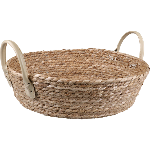 [437037] Mand rond zeegras diam.35cm x 10cm hoog Naturel (per stuk)