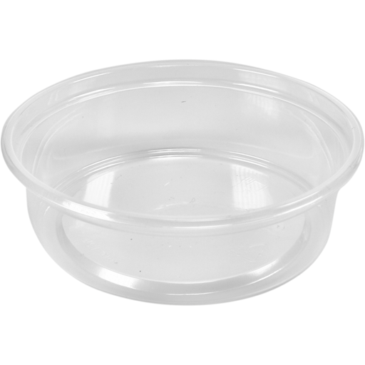 [442563] PP Bakje Rond Transparant (diam. 101mm / 250cc) 1000st/doos..(Bijbehorende lid is: 442566)