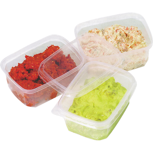 [444064] PP Bakje Transparant 108x82x45mm 250ml (1000st/doos) Bijbehorende deksel is item-nummer 444060