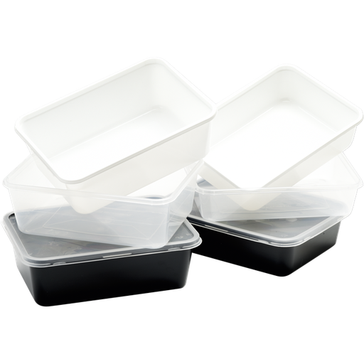 [445702] PP Spuitgiet 1000cc Transparant kilo bakje 182x135x63mm 500st/ds (448336)