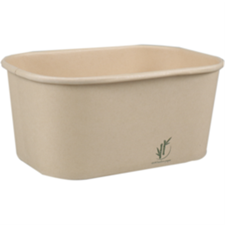 [445754] 1/1 kilo bak bamboe papier 1000ml (50st/krimp) Bijbehorende deksel is:445750