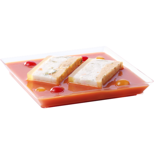 [448154] Amusebordje vierkant 130x130mm transparant (50st/doos) # 448192