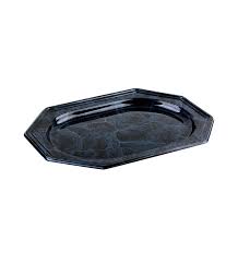 [465170] Schaal marmer zwart 3st 36x24cm