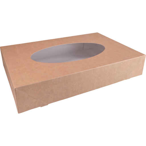 [472266] Biodore Cateringdoos Bruin met Venster 46x31x8cm (10st/pak)