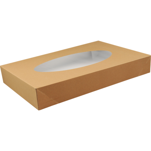 [472264] Biodore Cateringdoos Bruin met Venster 55x37x8cm (10st/pak)