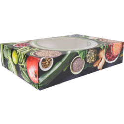 [472418] Cateringdoos Dessin Avocado Groen 28x28x6 10 st