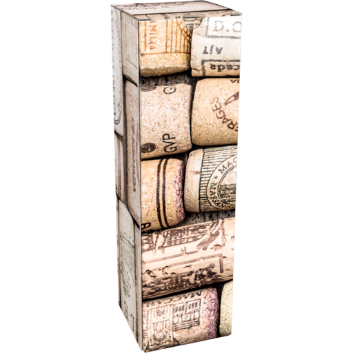 [474088] 1-fles wijn kokerdoos "Corck" 95x95x330mm  (per stuk)