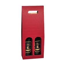 [475035] Draagkarton 2-fles Rood 193x93x327mm p/stuk