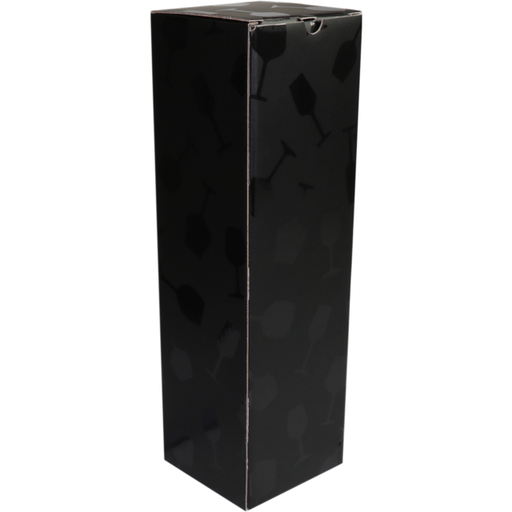 [475118] Wijnflesdoos 1 fles Zwart-wijnglas (per stuk)