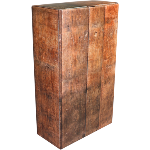 [475124] Wijnflesdoos 2-fles "Barrel Wood" (per stuk)