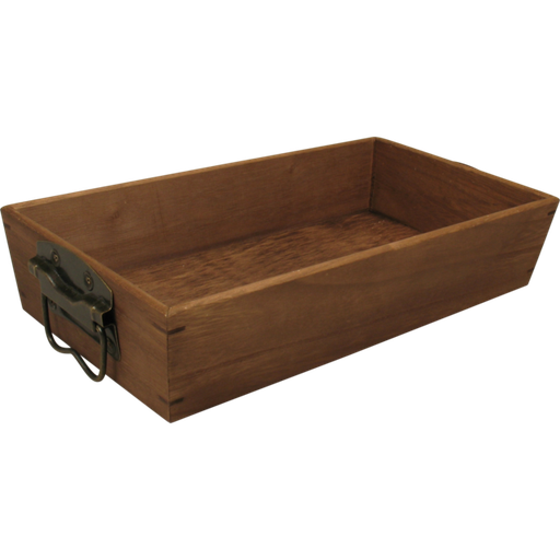 [479257] Houten dienblad oud bruin 36x19x7.5cm p/st