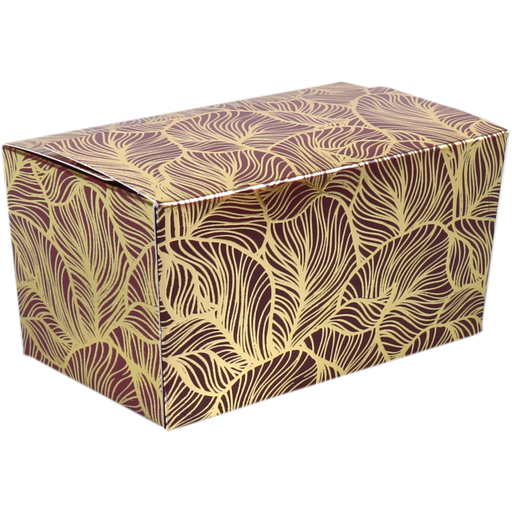 [485453] LOVLY ballotins Leafs 500gr bordeaux/goud (per stuk)