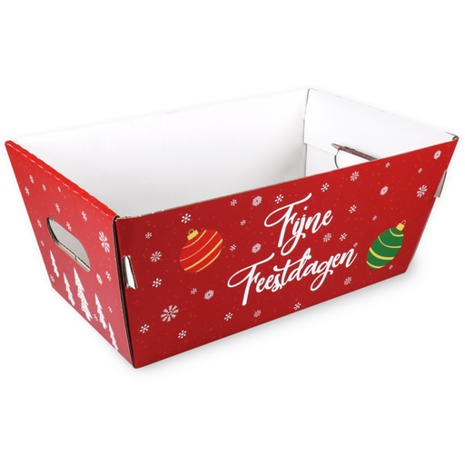 [496946] Kartonnen mand 366x188x175mm Rood "Fijne Feestdagen" (per stuk)