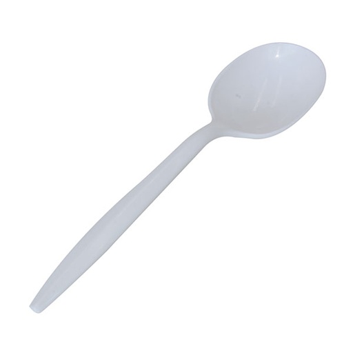 [1000ns1] Soup spoon White PP medium weight 100st/ds Sterling