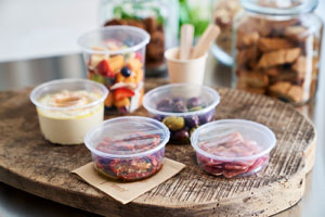 [156421] Delipack PP Transparant Round Duni / 101x101x30mm / 125ml / 20x50st/ds