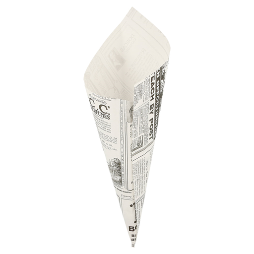 [167.41] Puntzakken K17 (24x17cm)"Krant" / Paper Cones "Times" Greaseproof (250st/pak)