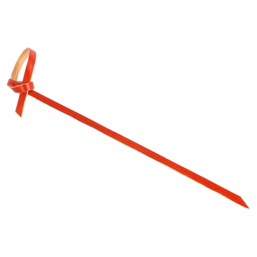 [180.31] Prikker met knoop/lus 90mm one side red (100st/pak)