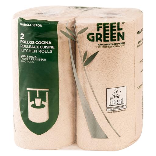 [320.60] Kitchen Roll "Feel Green" 2-ply  Natural 2 roll/pak (320.60)