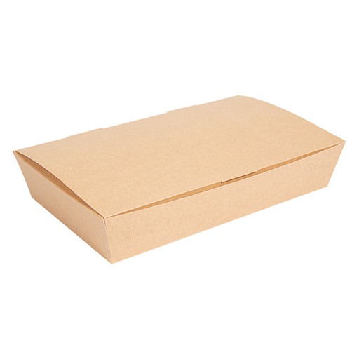 [235.21] "The Pack" Lunch Box 27,5x16,5x5cm Natural Kraft Nano-Micro Corrugated Cardboard (60st/pak)