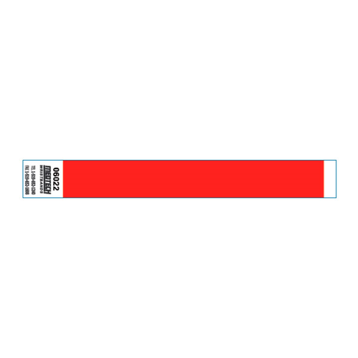 [393.91] Non-Transferable Wrist Bracelet Adhesive 2x25,5cm Red (1000st/pak)