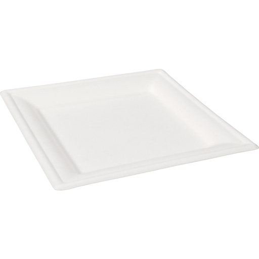 [600589] Biodore bord vierkant wit 26cm bagasse (50st/pak)