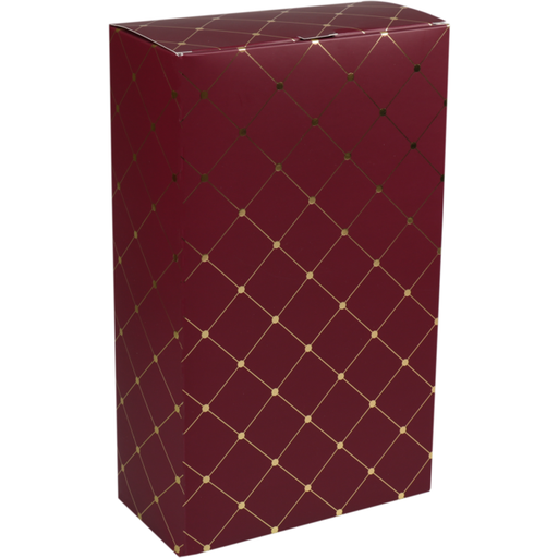 [474471] 2-fles kokerdoos Carreaux bordeaux/goud (per stuk)
