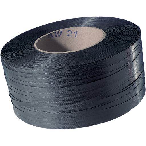 [520111] Poly strapping Black embossed/ PP band 12mm (1/2") Core dia:20cm (rol ca 3000mtr / 9842ft)