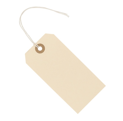 [5241] Hang etiket Wired Tags Stungs / Shipping Tags  Manila #1 1000 st/ds  2-3/4x1-3/8"