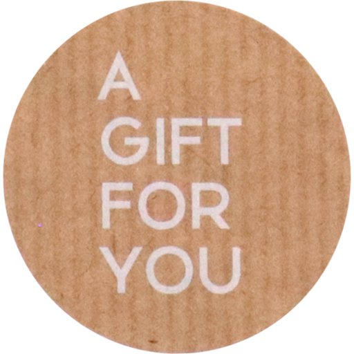 [548221] Etiketten "A gift for you" Kraft/White (500st/rol)