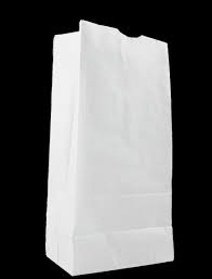 [8001] Grocery Bag Paper White 2 lb 4.1x2.5x7.9 (6000stuks Bulk)